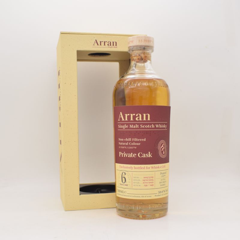 アラン 2015-2022 6年 ピーテッド 1stフィル バーボンバレル 新品 アラン6年 2015 ピーテッド バーボンバレル for Whisk-e - 頃末商店