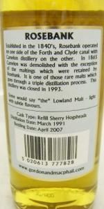 ローズバンク1991 ゴードン&マクファイル コニサーズチョイス