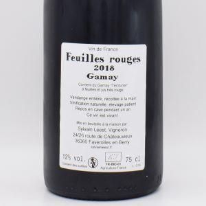 FEUILLES ROUGES フイユ・ルージュ 2018 赤 750ml / シルヴァン・レスト
