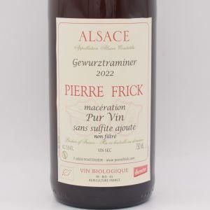 ゲヴュルツトラミネール マセラシオン 2022 白（オレンジ） 750ml / Pierre Frick ピエール フリック