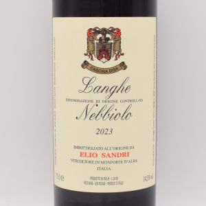 ランゲ ネッビオーロ 2023 赤 750ml / Elio Sandri エリオ サンドリ